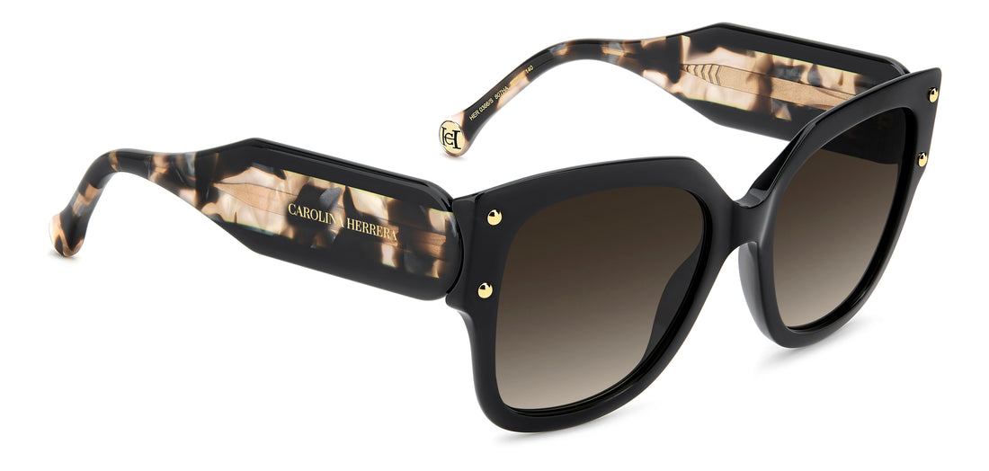 Lunettes de soleil carolina herrera her 0366/s 807 ha negro square femenino taille 55mm - Vue détaillée