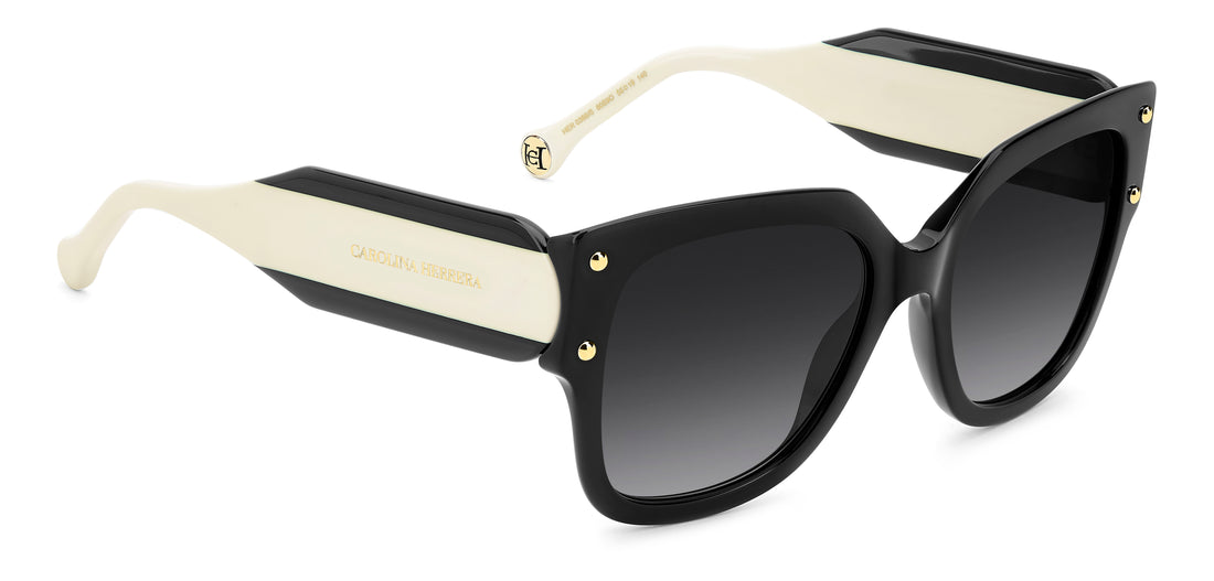 Gafas de sol carolina herrera her 0366/s 80s 9o negro square femenino talla 55mm - Vista de detalle