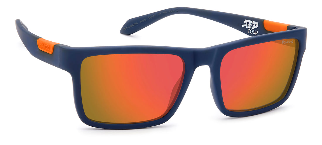 Sonnenbrillen polaroid pld 2172/atp/s fll oz azul rectangular masculino größe 55mm - Detailansicht