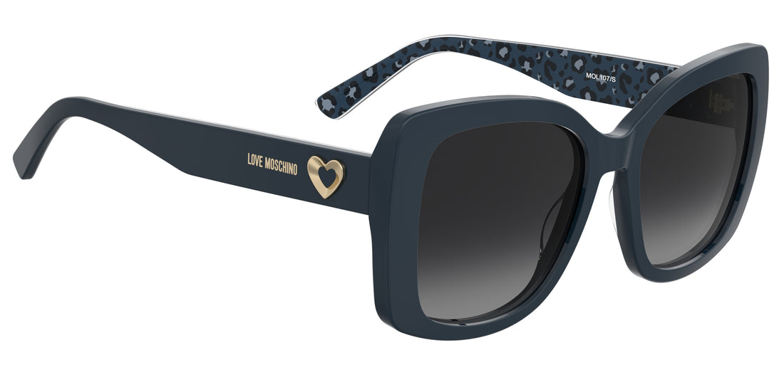 Lunettes de soleil moschino love mol107/s pjp 9o azul square femenino taille 54mm - Vue détaillée