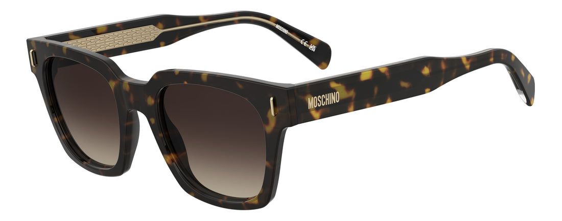 Lunettes de soleil moschino mos220/s 086 ha havana rectangular unisex taille 51mm - Vue principale