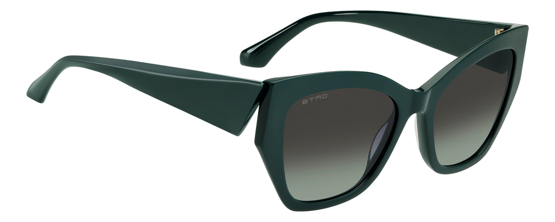 Lunettes de soleil etro 0143/s 1ed ib verde rectangular femenino taille 55mm - Vue détaillée
