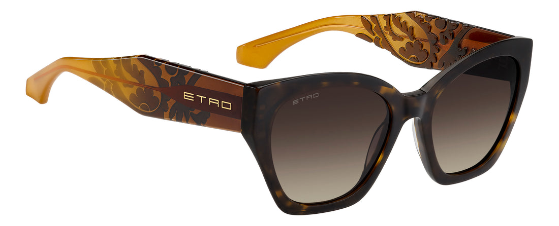 Lunettes de soleil etro 0148/s sdp ha havana rectangular femenino taille 55mm - Vue détaillée