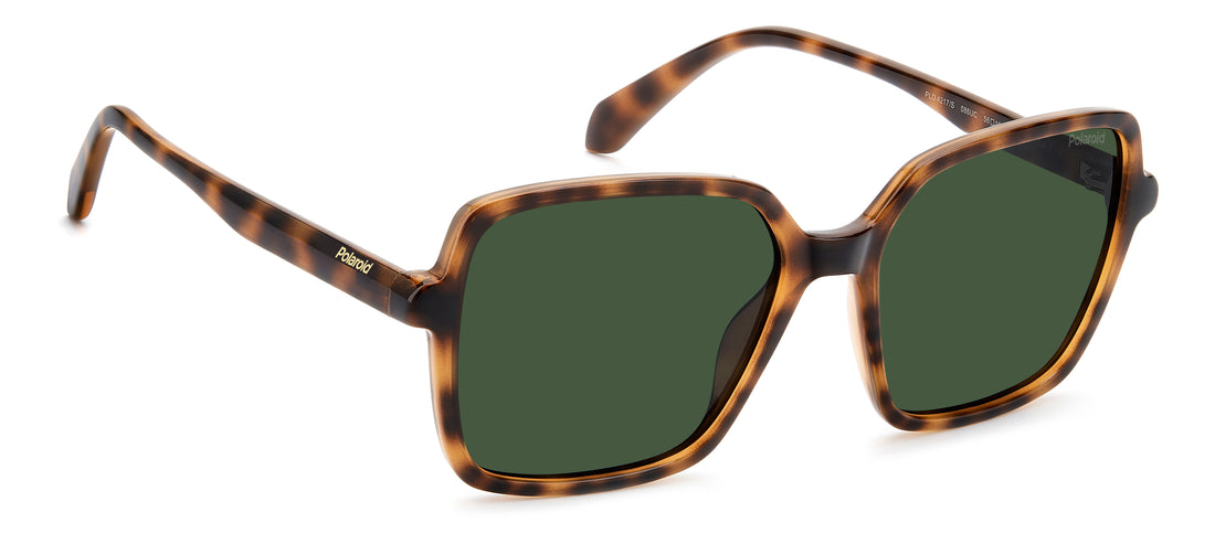 Lunettes de soleil polaroid pld 4217/s 086 uc havana square femenino taille 56mm - Vue détaillée
