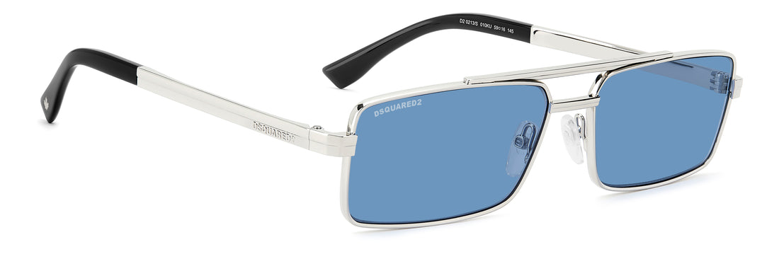 Lunettes de soleil dsquared2 d2 0213/s 010 ku plateado rectangular masculino taille 59mm - Vue détaillée