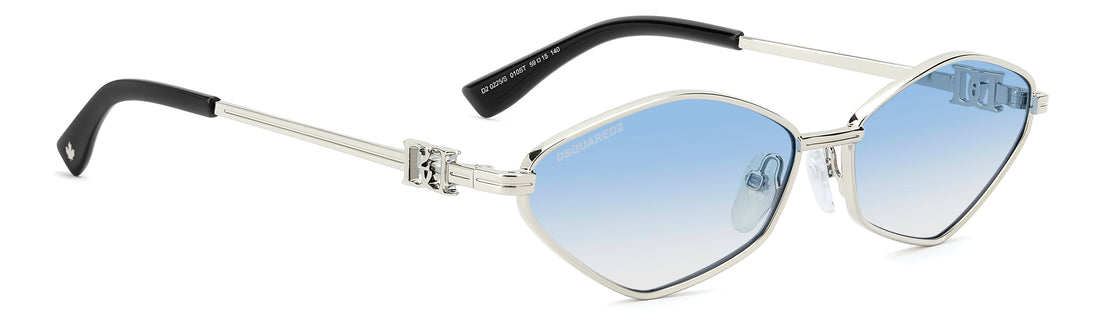 Lunettes de soleil dsquared2 d2 0225/s 010 st plateado oval femenino taille 59mm - Vue détaillée
