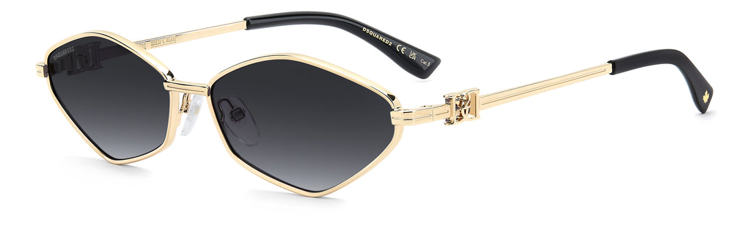 Lunettes de soleil dsquared2 d2 0225/s j5g 9o dorado oval femenino taille 59mm - Vue principale