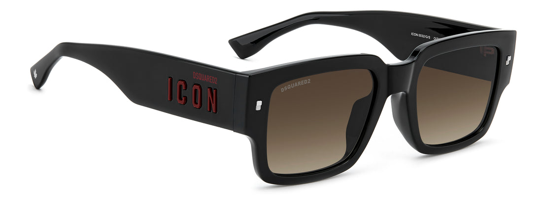 Sonnenbrillen dsquared2 icon 0032/g/s oit ha negro rectangular masculino größe 53mm - Detailansicht