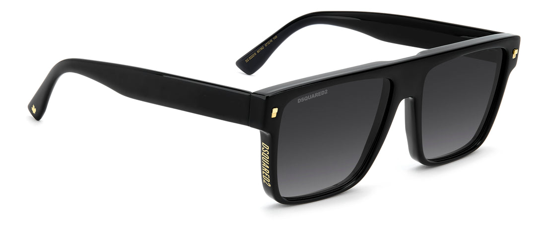 Lunettes de soleil dsquared2 d2 0222/s 807 9o negro rectangular masculino taille 57mm - Vue détaillée