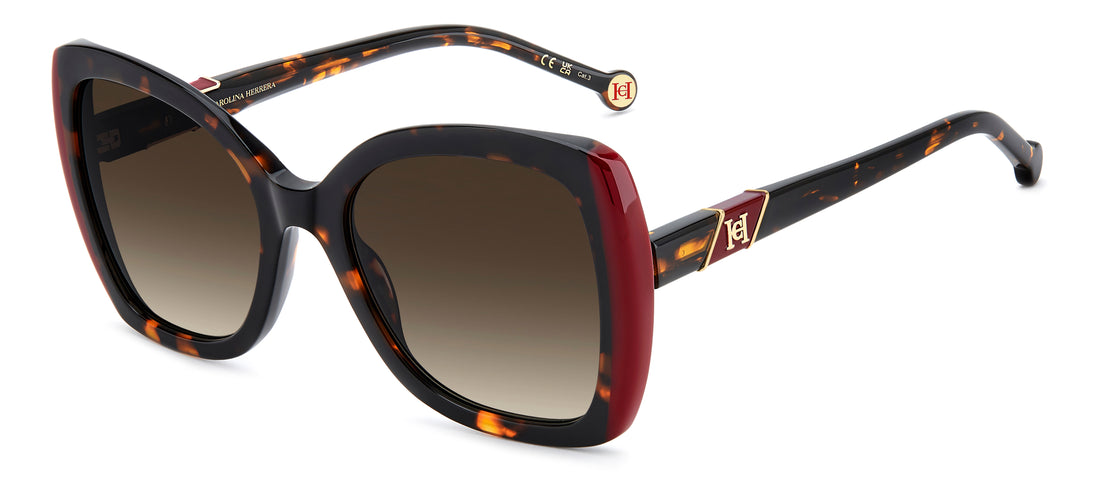 Lunettes de soleil carolina herrera her 0429/s 086 ha havana square femenino taille 55mm - Vue principale