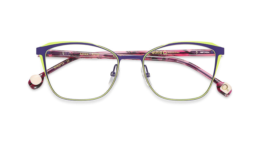 Gafas graduadas etnia barcelona amma puyw morado femenino talla 52mm - Vista de detalle