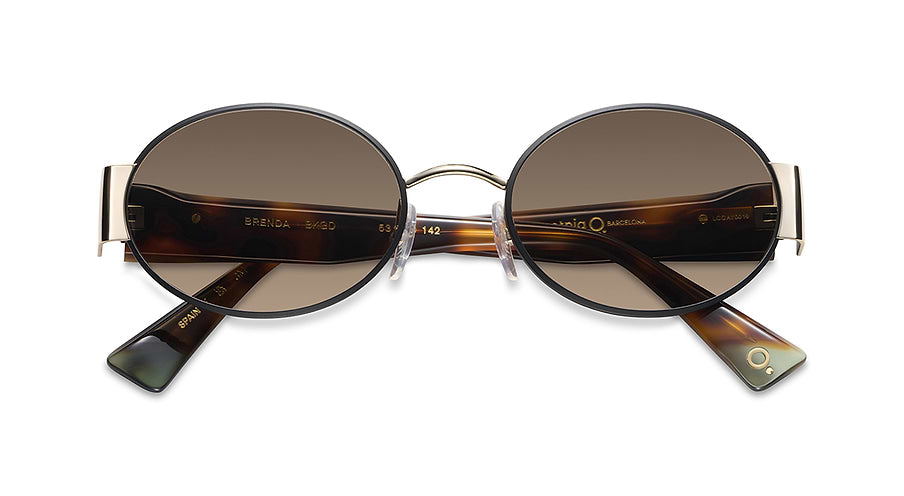 Lunettes de soleil etnia barcelona brenda sun bkgd negro oval femenino taille 53mm - Vue détaillée