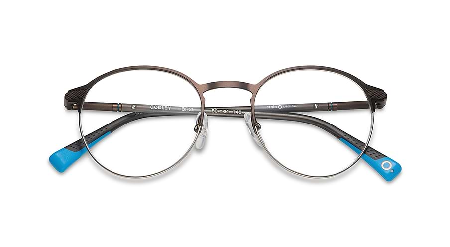 Occhiali da vista etnia barcelona godley brsl marron masculino taglia 50mm - Vista dettagliata