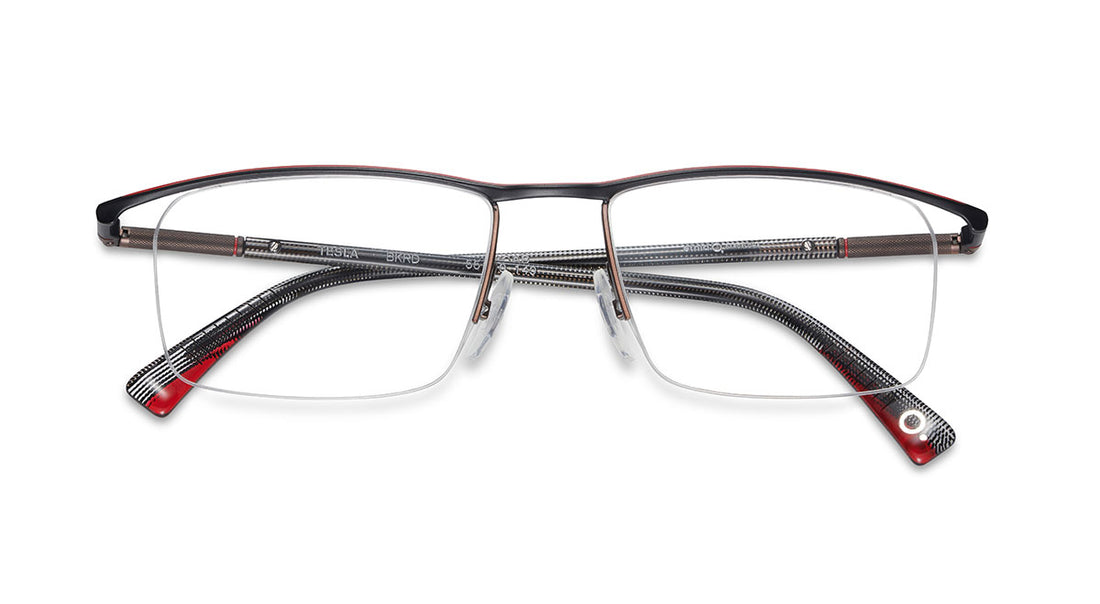 Gafas graduadas etnia barcelona tesla bkrd masculino talla 55mm - Vista de detalle
