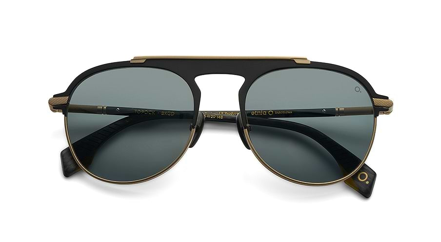 Occhiali da sole etnia barcelona topock sun bkgd negro pilot masculino taglia 55mm - Vista dettagliata