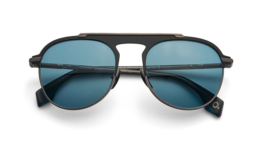 Occhiali da sole etnia barcelona topock sun bkgm negro pilot masculino taglia 55mm - Vista dettagliata
