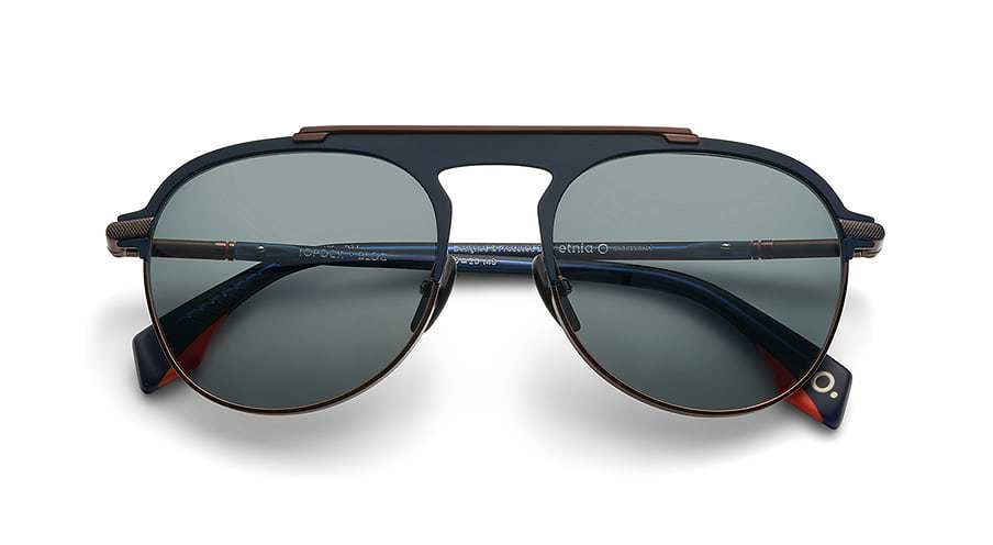 Occhiali da sole etnia barcelona topock sun blog azul pilot masculino taglia 55mm - Vista dettagliata