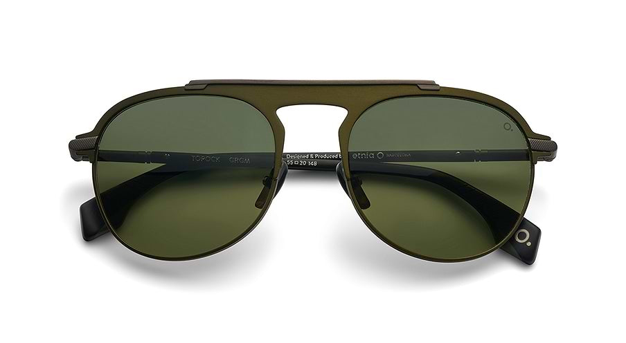 Occhiali da sole etnia barcelona topock sun grgm verde pilot masculino taglia 55mm - Vista dettagliata