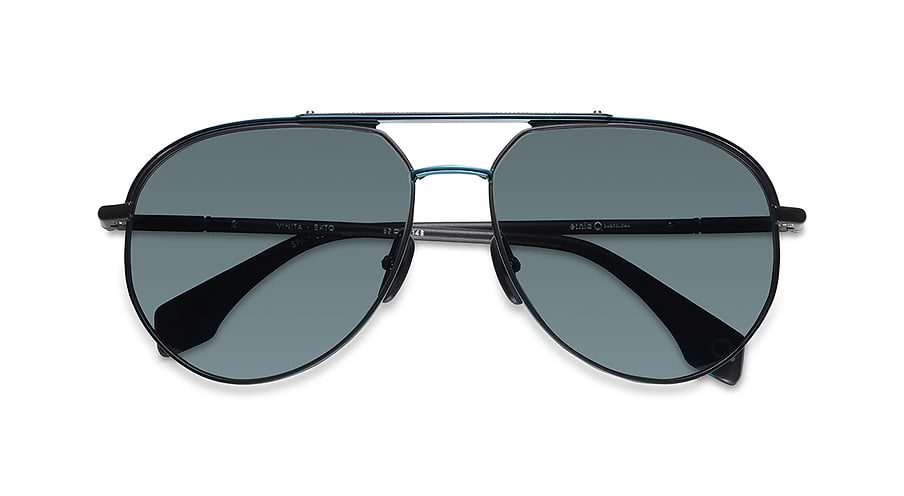Occhiali da sole etnia barcelona vinita sun bktq negro pilot masculino taglia 62mm - Vista dettagliata