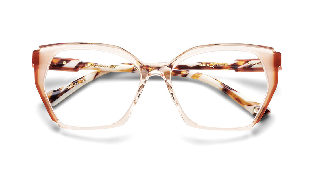 Óculos graduados etnia barcelona braganza beze femenino tamanho 55mm - Vista de detalhe
