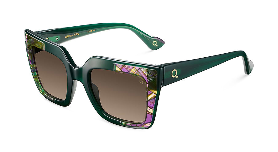 Occhiali da sole etnia barcelona electra sun grpu verde square femenino taglia 52mm - Vista principale