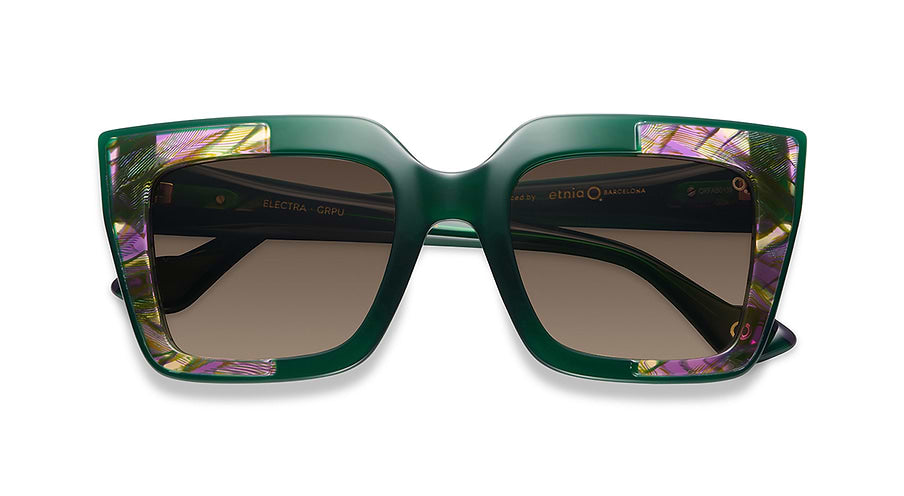 Occhiali da sole etnia barcelona electra sun grpu verde square femenino taglia 52mm - Vista dettagliata