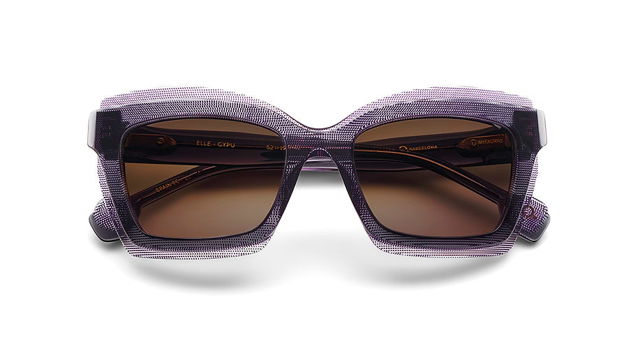Occhiali da sole etnia barcelona elle sun gypu gris square femenino taglia 52mm - Vista dettagliata