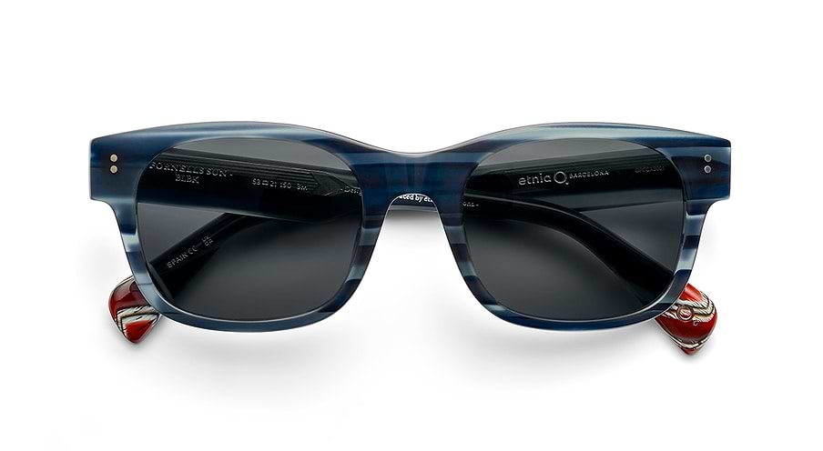 Occhiali da sole etnia barcelona fornells sun blbk azul rectangular unisex taglia 53mm - Vista dettagliata