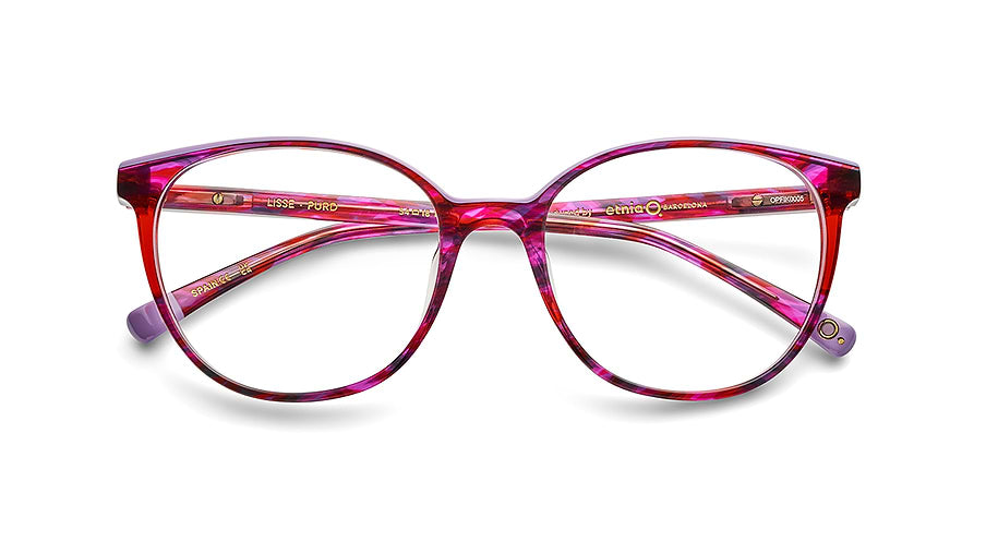 Óculos graduados etnia barcelona lisse purd morado femenino tamanho 54mm - Vista de detalhe