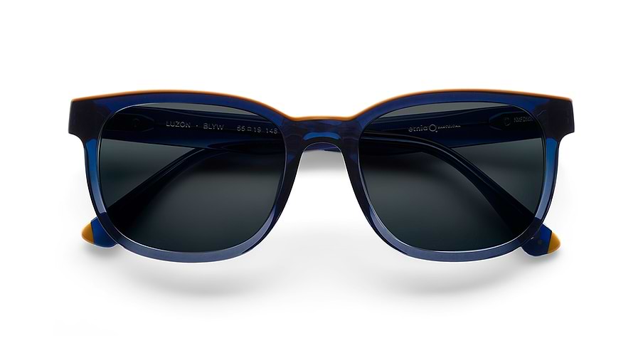 Occhiali da sole etnia barcelona luzon sun blyw azul rectangular masculino taglia 55mm - Vista dettagliata