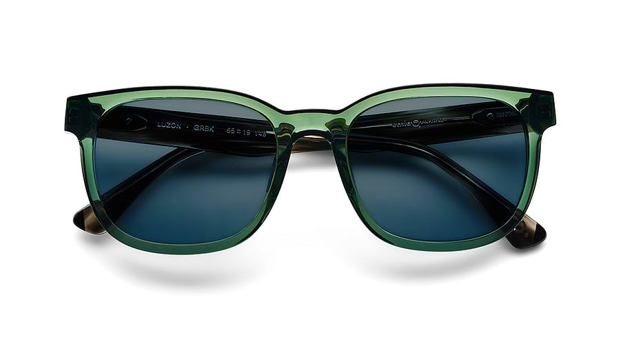 Occhiali da sole etnia barcelona luzon sun grbk verde rectangular masculino taglia 55mm - Vista dettagliata
