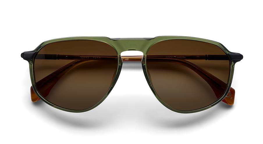 Occhiali da sole etnia barcelona pecos sun grog verde pilot masculino taglia 57mm - Vista dettagliata