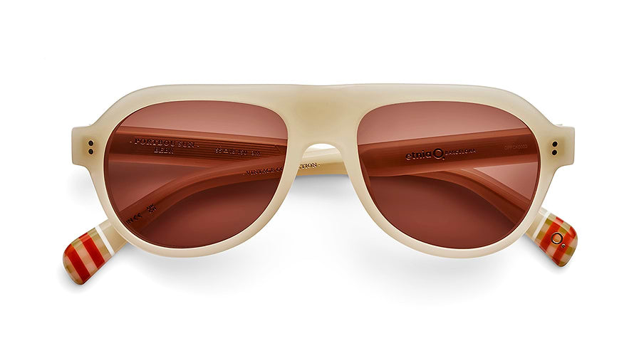Occhiali da sole etnia barcelona portbou sun bebr beige pilot unisex taglia 55mm - Vista dettagliata