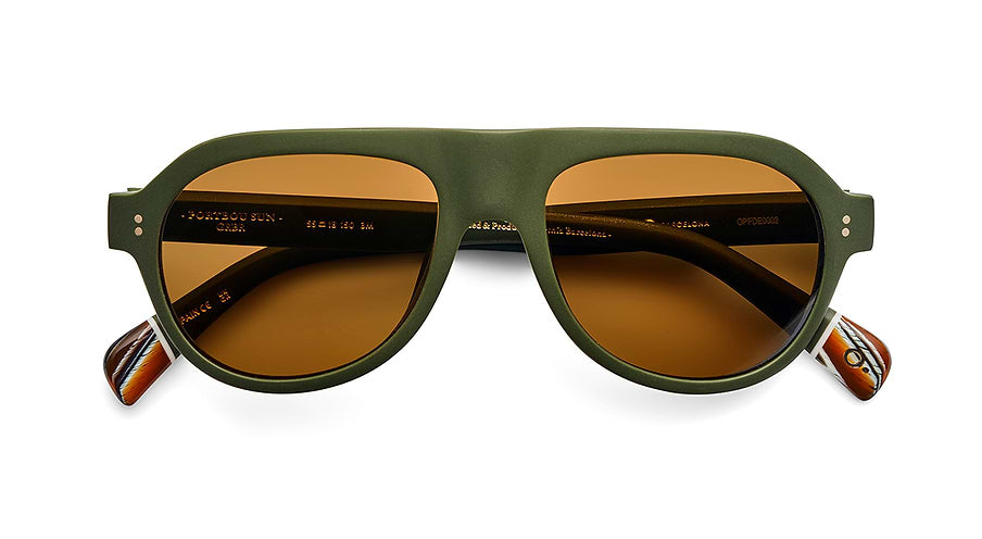 Occhiali da sole etnia barcelona portbou sun grbr verde pilot unisex taglia 55mm - Vista dettagliata