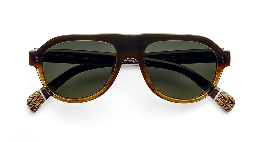 Occhiali da sole etnia barcelona portbou sun hvgr havana pilot unisex taglia 55mm - Vista dettagliata
