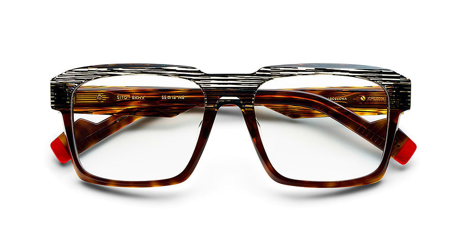 Óculos graduados etnia barcelona sito bkhv masculino tamanho 55mm - Vista de detalhe