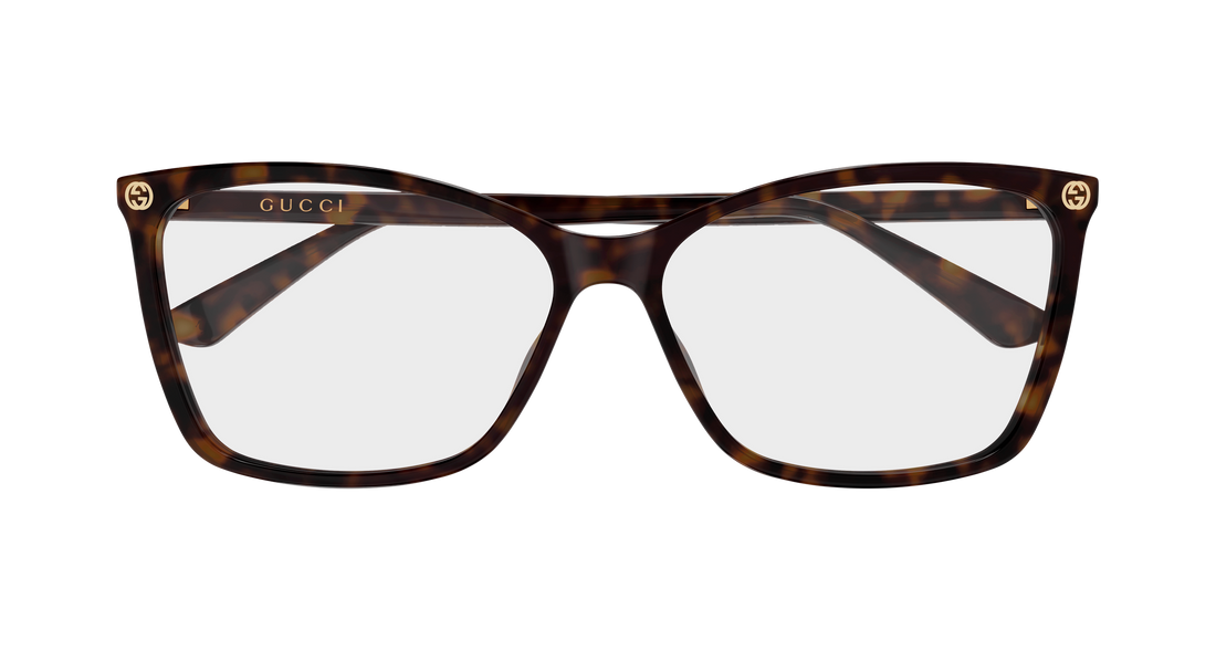 Occhiali da vista gucci gg0025o 009 havana cat eye femenino taglia 58mm - Vista dettagliata