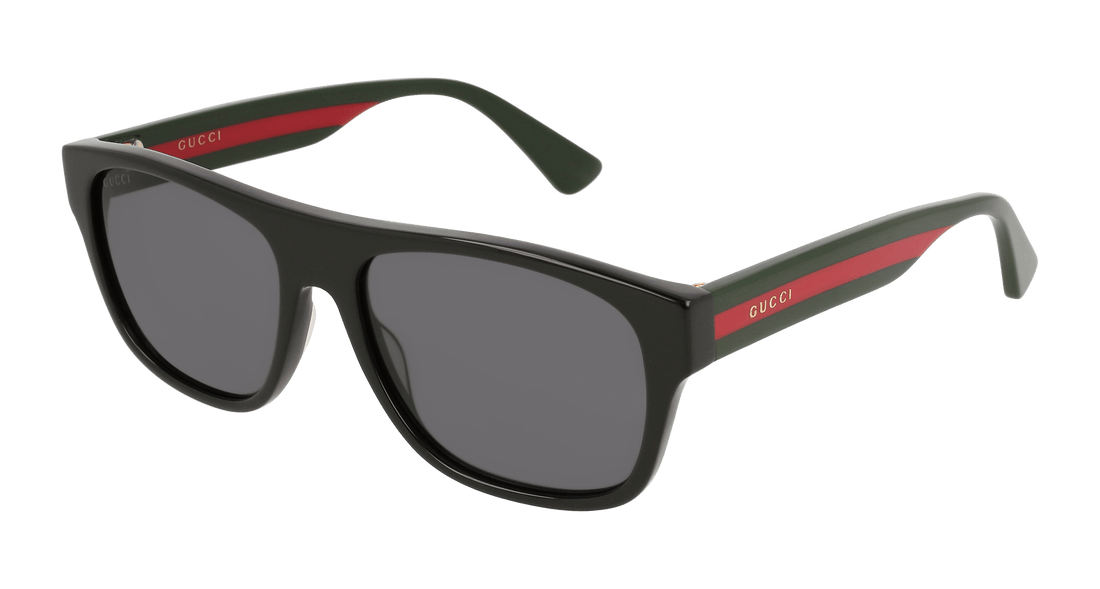 Sunglasses gucci gg0341s 001 negro rectangular masculino size 56mm - Main view
