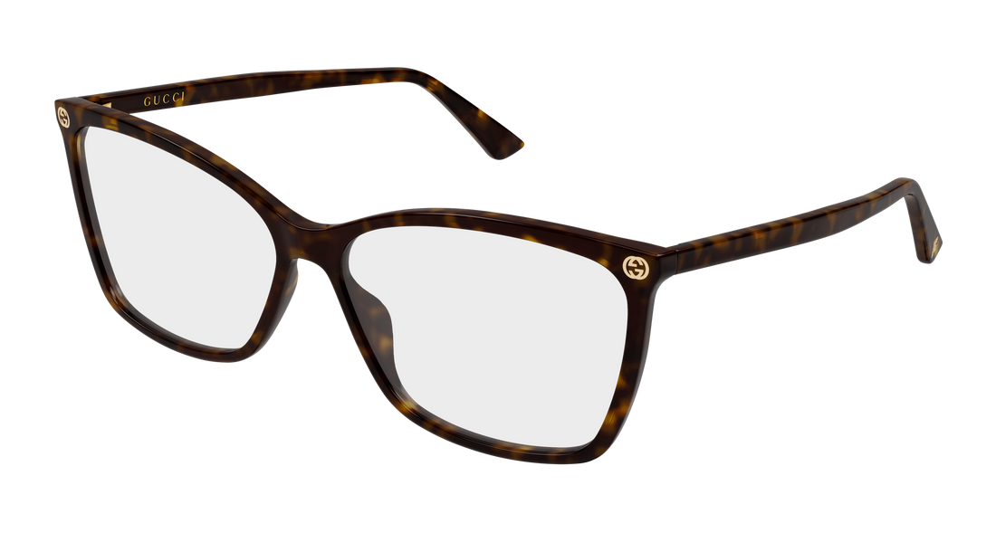 Occhiali da vista gucci gg0025o 009 havana cat eye femenino taglia 58mm - Vista principale