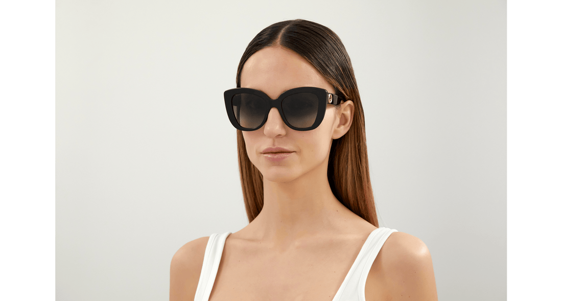 Sonnenbrillen gucci gg0327s 001 negro femenino größe 52mm - Detailansicht