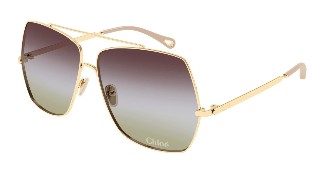 Lunettes de soleil chloé ch0278s 002 dorado rectangular / squared femenino taille 62mm - Vue principale