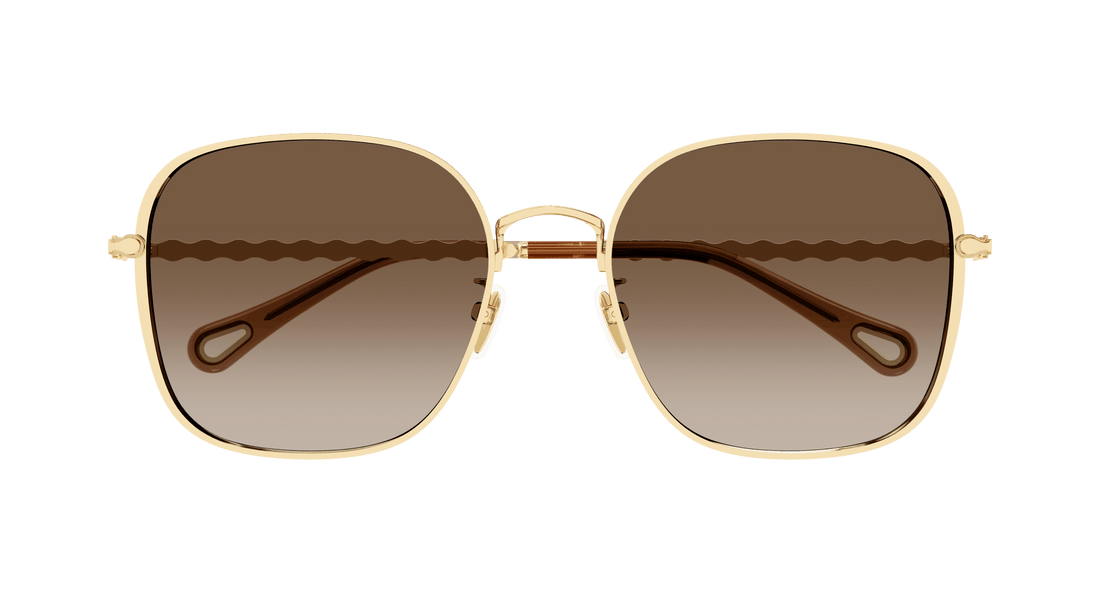 Gafas de sol chloé ch0255sk 003 dorado rectangular / squared femenino talla 57mm - Vista de detalle