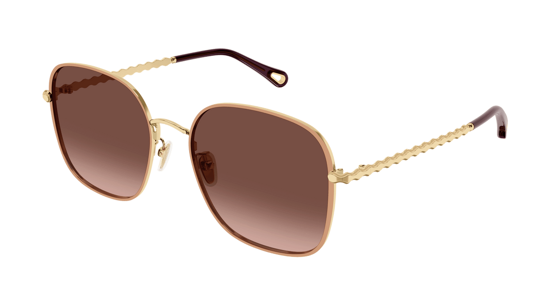 Gafas de sol chloé ch0255sk 004 dorado rectangular / squared femenino talla 57mm - Vista principal