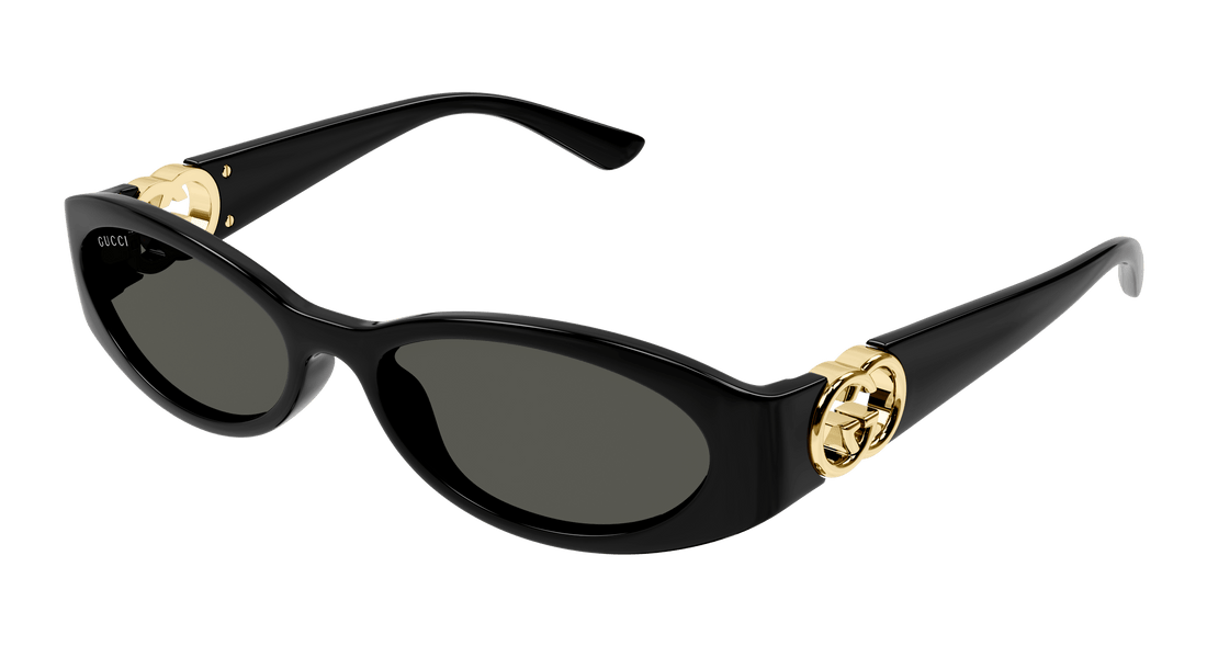 Occhiali da sole gucci gg1660s 001 negro round/oval/panthos femenino taglia 54mm - Vista principale