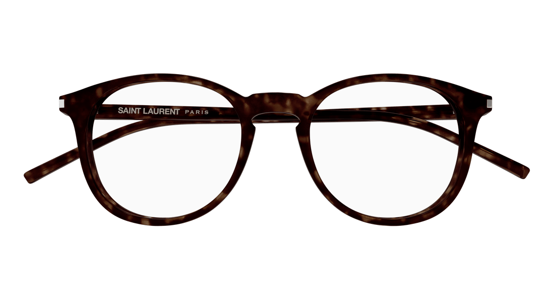 Brillen saint laurent sl 106 018 havana round/oval/panthos unisex größe 50mm - Detailansicht