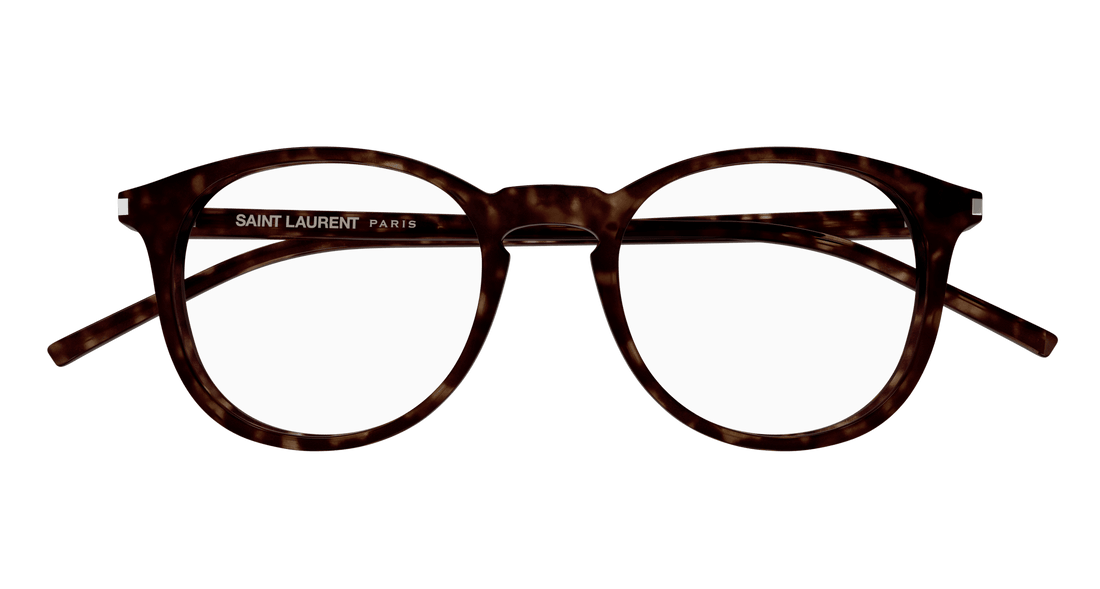 Lunettes de vue saint laurent sl 106 018 havana round/oval/panthos unisex taille 50mm - Vue détaillée