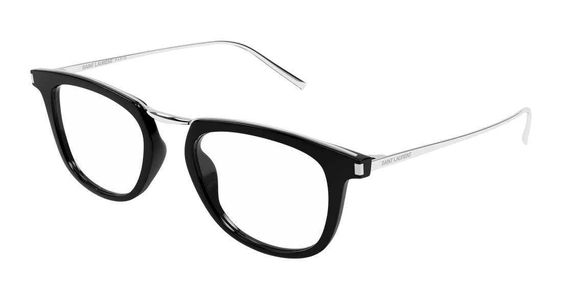 Óculos graduados saint laurent sl 753 opt 001 negro round/oval/panthos unisex tamanho 50mm - Vista principal
