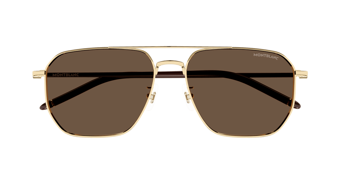 Occhiali da sole montblanc mb0367sa 003 dorado pilot/navigator masculino taglia 60mm - Vista dettagliata