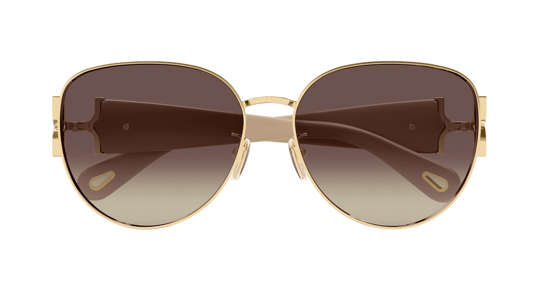 Lunettes de soleil chloé ch0261sk 003 dorado round/oval/panthos femenino taille 61mm - Vue détaillée