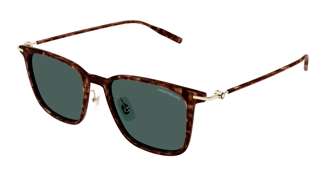Sunglasses montblanc mb0354s 002 havana rectangular / squared masculino size 52mm - Main view